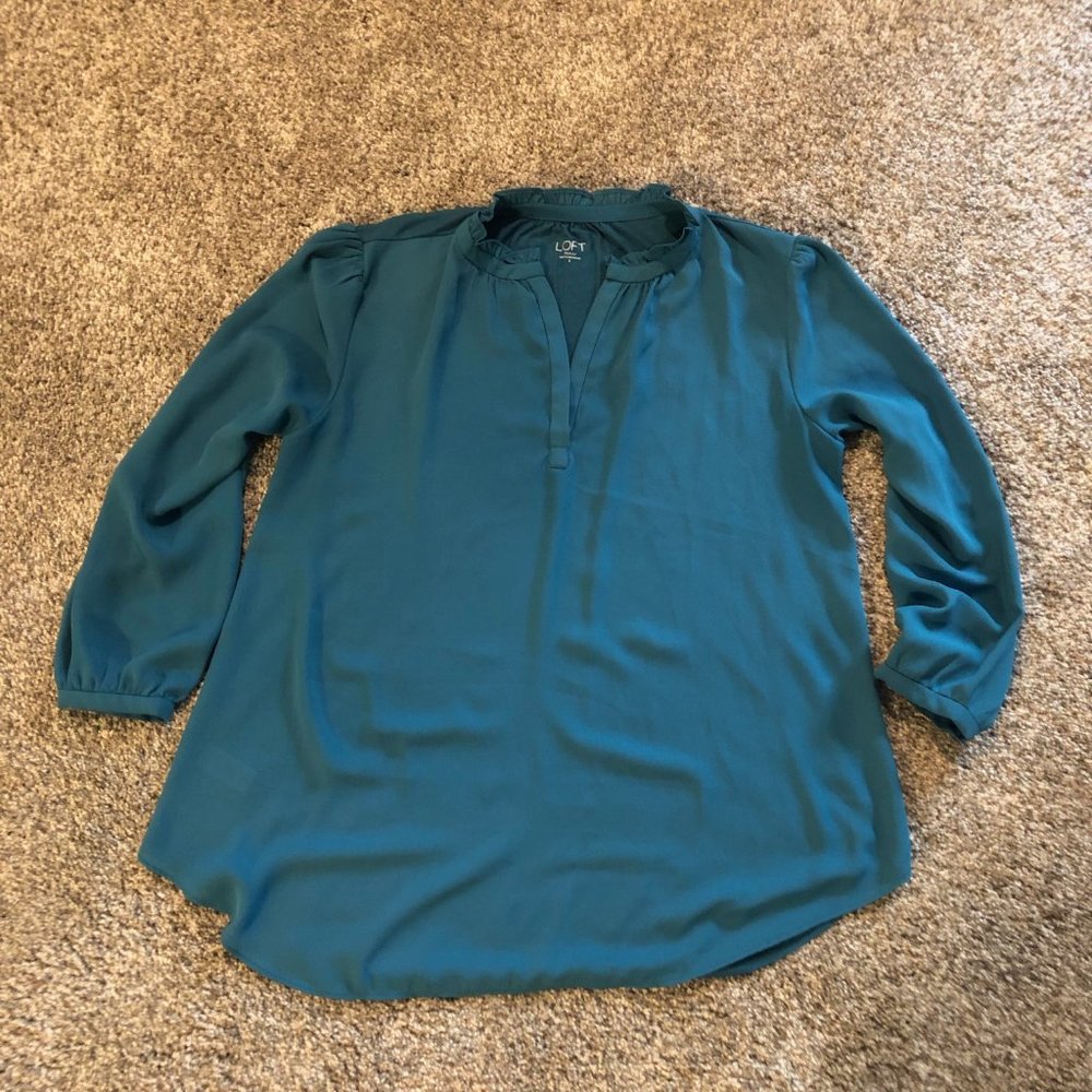 Loft Split Neck Top - Size Small - image 4